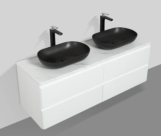 SANTORINI 1500mm - FOUR DRAWER & TOP & 2 BASIN