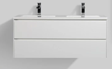 ENZO 1200mm - DOUBLE DRAWER & BASIN WHITE
