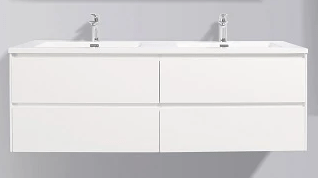ENZO 1500mm - FOUR DRAWER & BASIN WHITE
