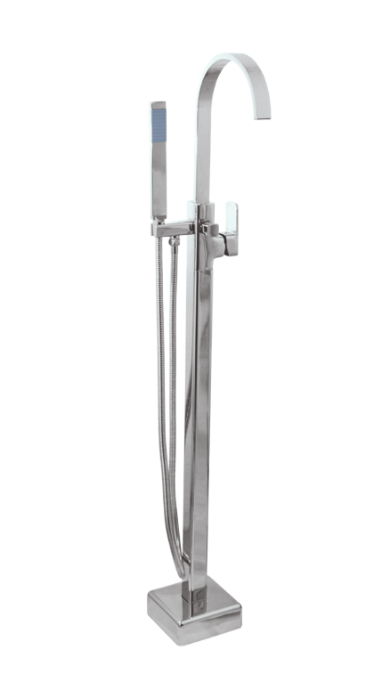 Shore Square Chrome Free Standing Bath Mixer with H/S