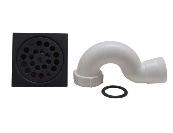 SA01095B Square Shower Trap Black