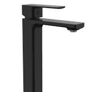 STERLYN BLACK BASIN MIXER LONG BODY CAST