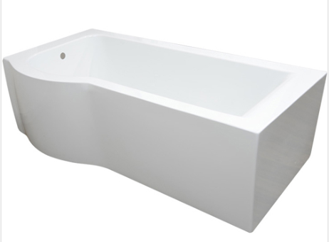 OSAKA ONE PIECE SHOWER BATH (WHITE) - RIGHT HAND