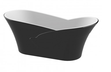 OSTRAVA ONE PIECE FREE STANDING BATH (GLOSS BLACK)