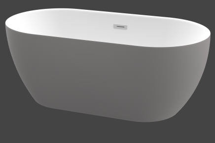 ZALA ONE PIECE FREE STANDING BATH - MATT GREY